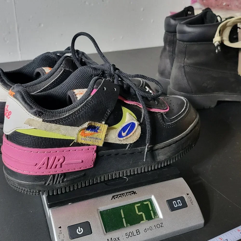 Nike Women's Air Force 1 Shadow Cosmic Fuchsia Sneakers Removable‎ Patches 6.5